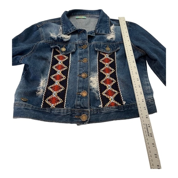 El Amario De Judith Embroidered Jean Jacket Medium - Picture 11 of 11